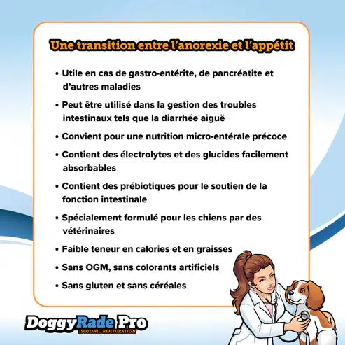 DOGGYRADE Boisson de Soutien Intestinal Avancé pour Chiens 500ml