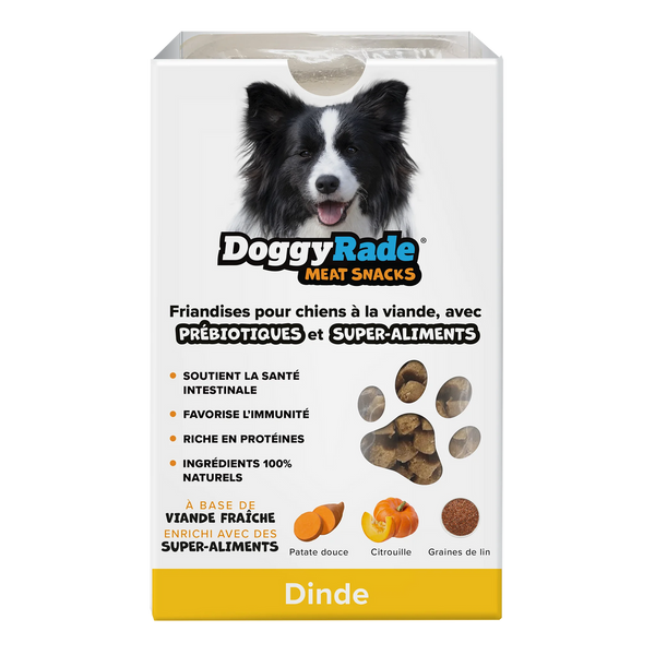 Doggyrade Friandises a la dinde, enrichies en prébiotiques et super aliments