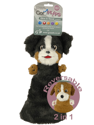 olive et oscar peluche reversible