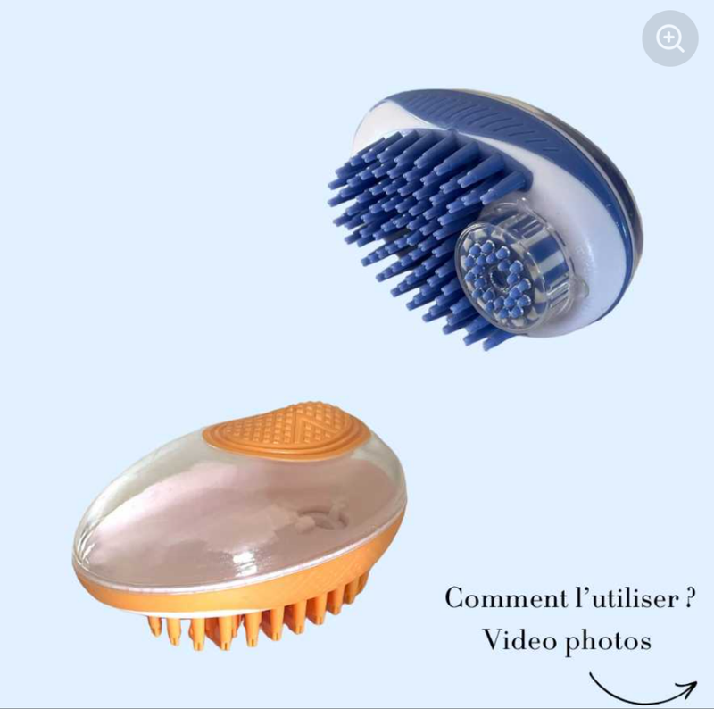 Brosse de bain 2 en 1 massage & shampoing