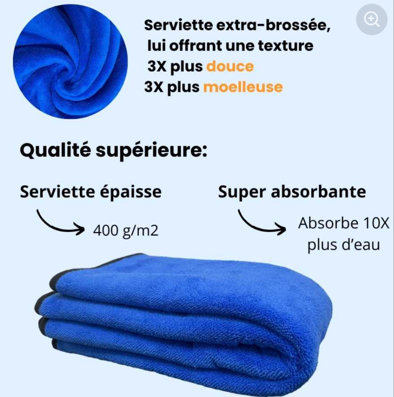 Serviette de bain extra absorbante 100 x 50 cm peedly