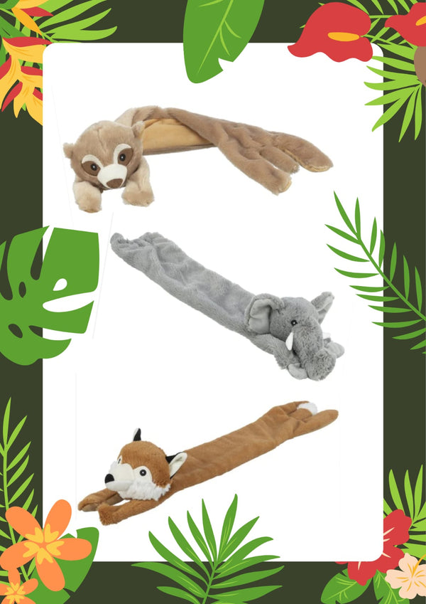 peluches be eco, recyclé ( renard , éléphant, suricate)