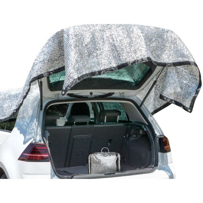 Toile d'ombrage en aluminium, protection solaire, protection contre la chaleur et les UV, 4 x 6 mètres