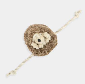 peluche hérisson (papier froissé, corde, balle picot)