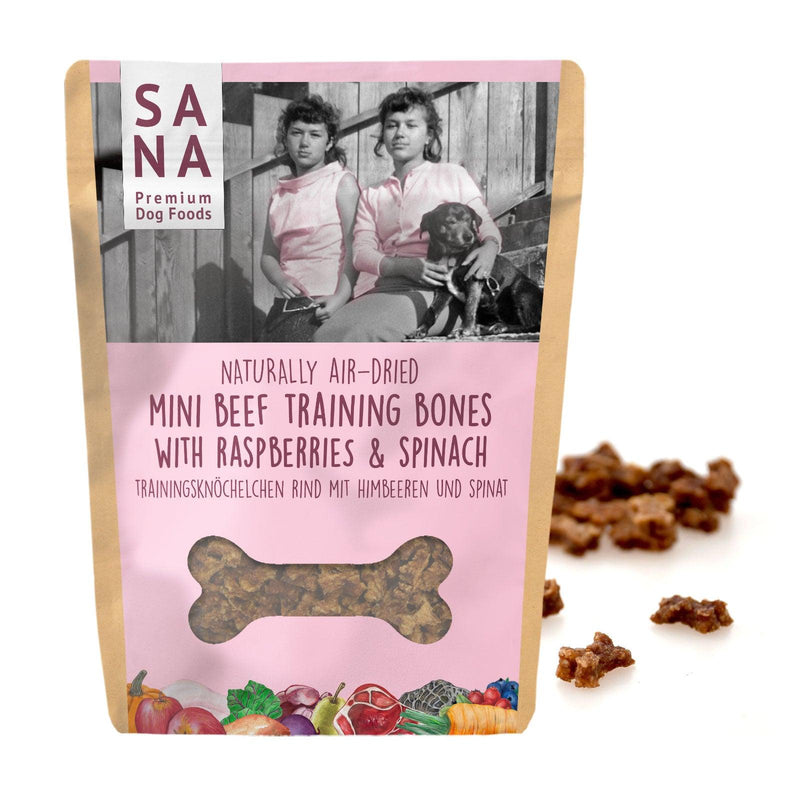 Petits os d'entraînements boeuf, framboises épinard 100g