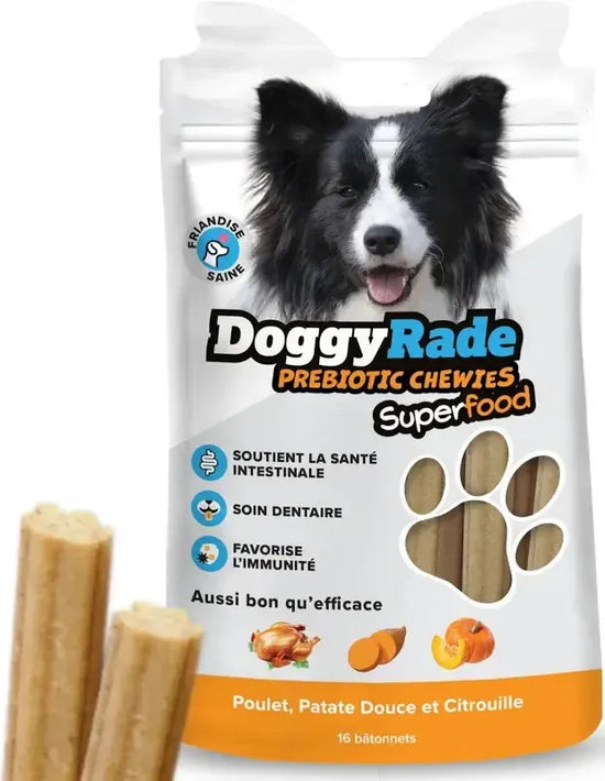 Doggyrade, friandises poulet patate douce et citrouille