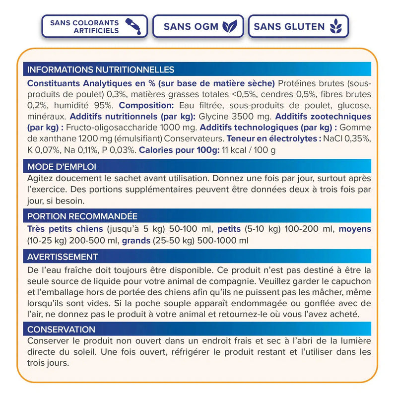 Doggy rade boisson prébiotique et réhydratant poulet ou 🦆